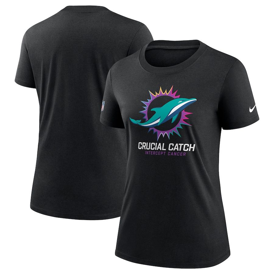 Women Miami Dolphins 2024 Nike NFL black T shirts 